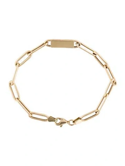 Pre-owned Bracelet 14k Paperclip Link, 7" In Multi
