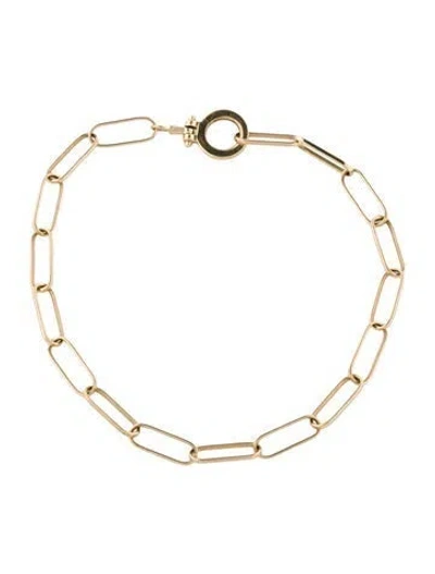 Pre-owned Bracelet 14k Paperclip Link , 6" In Multi