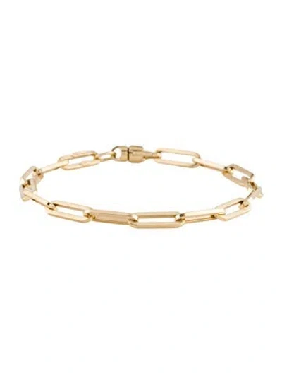 Pre-owned Bracelet 14k Paperclip Link , 7" In Multi