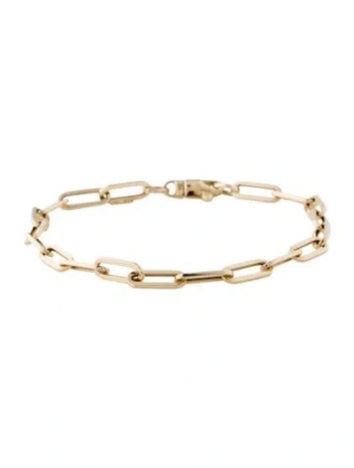 Pre-owned Bracelet 14k Paperclip Link , 7" In Multi