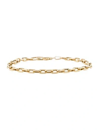 Pre-owned Bracelet 14k Paperclip Link , 7.25" In Multi