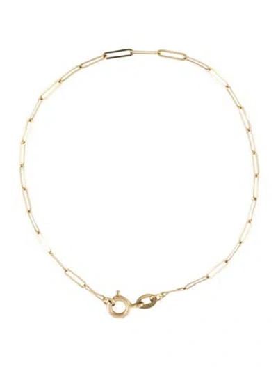 Pre-owned Bracelet 14k Paperclip Link , 7.5" In Multi