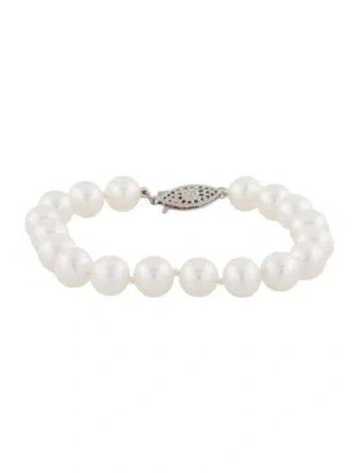 Pre-owned Bracelet 14k Pearl Bead , 6" In Multi