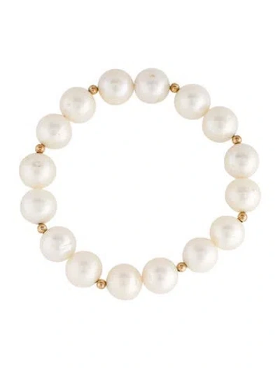 Pre-owned Bracelet 14k Pearl Bead , 6.5" In Multi