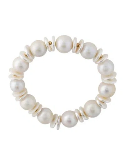 Pre-owned Bracelet 14k Pearl Bead Strand , 6.75" In Multi