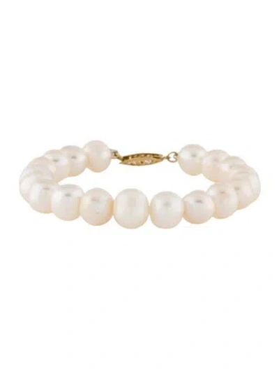 Pre-owned Bracelet 14k Pearl , 6" In Multi