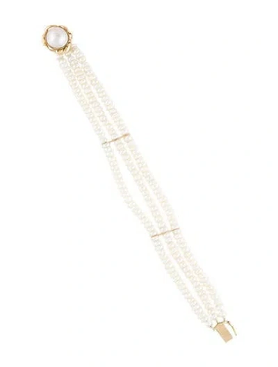 Pre-owned Bracelet 14k Pearl Multistrand