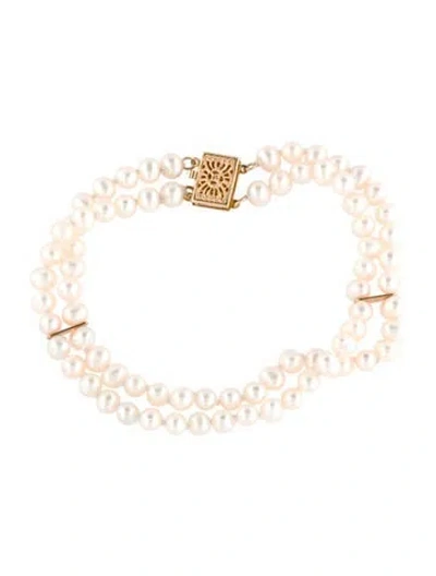 Pre-owned Bracelet 14k Pearl Multi-strand , 6.75"