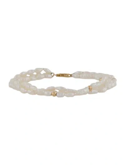 Pre-owned Bracelet 14k Pearl Multistrand , 7"