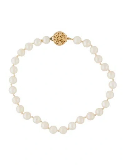 Pre-owned Bracelet 14k Pearl Strand  In Multi