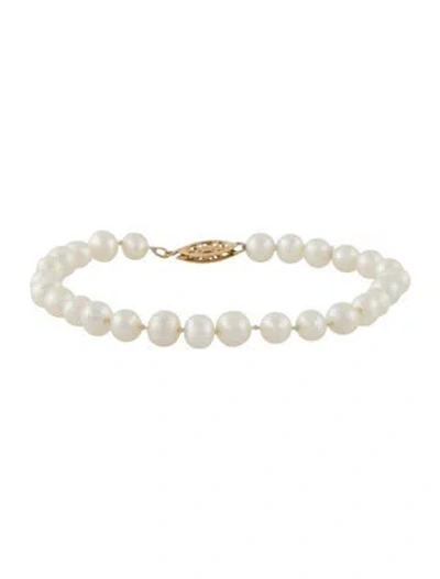 Pre-owned Bracelet 14k Pearl Strand  In Multi