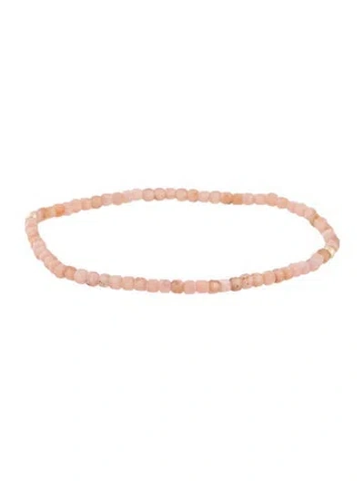 Pre-owned Bracelet 14k Rhodochrosite Bead Strand  In Multi