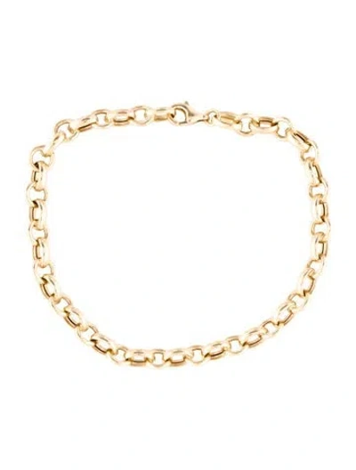 Pre-owned Bracelet 14k Rolo Link , 6.75" In Multi