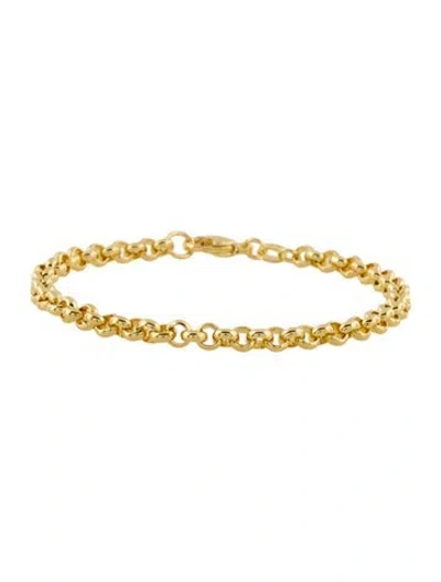 Pre-owned Bracelet 14k Rolo Link , 6.75" In Multi