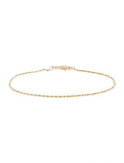 Pre-owned Bracelet 14k Rope , 8" In Multi