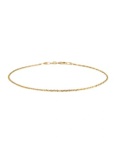 Pre-owned Bracelet 14k Rope Chain Anklet In Multi