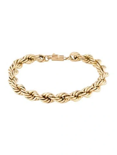 Pre-owned Bracelet 14k Rope Chain , 6.75" In Multi