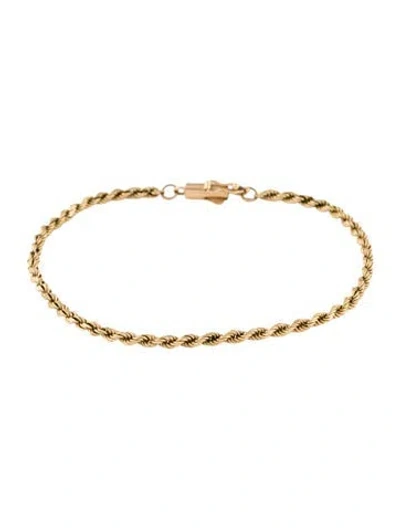 Pre-owned Bracelet 14k Rope Chain , 7" In Multi
