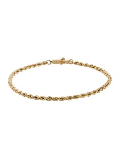 Pre-owned Bracelet 14k Rope Chain , 7" In Multi