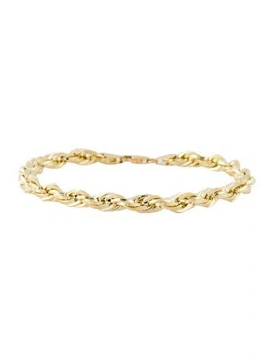 Pre-owned Bracelet 14k Rope Chain , 7.25" In Multi