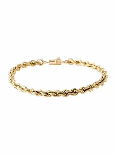Pre-owned Bracelet 14k Rope Chain  In Multi