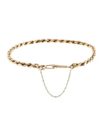 Pre-owned Bracelet 14k Rope Chain Link , 6.75" In Multi