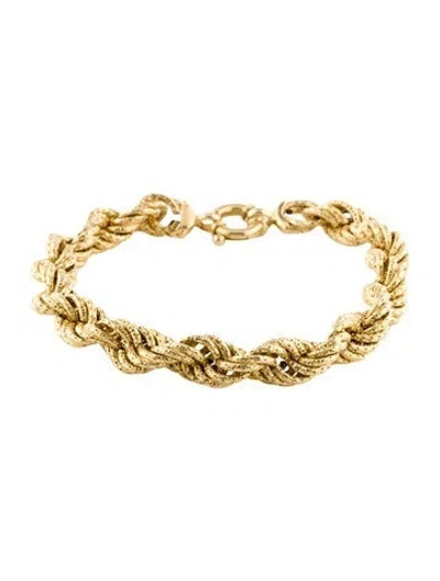 Pre-owned Bracelet 14k Rope Chain Link , 7.25" In Multi