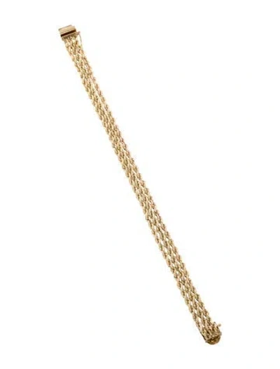 Pre-owned Bracelet 14k Rope Chain Link , 7.5" In Multi
