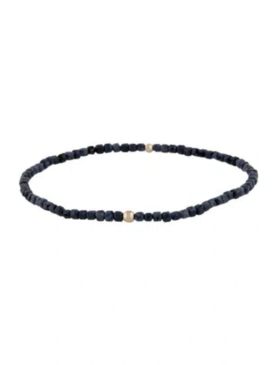 Pre-owned Bracelet 14k Sapphire Bead , 6.25" In Multi