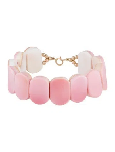 Pre-owned Bracelet 14k Shell , 7" In Multi