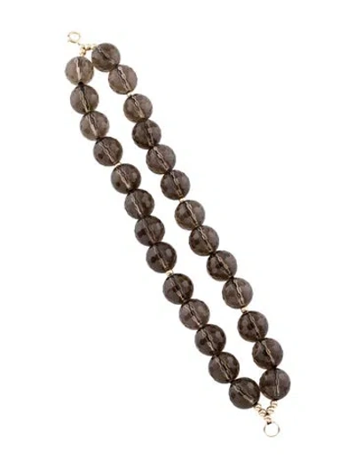 Pre-owned Bracelet 14k Smoky Quartz Multistrand Bead