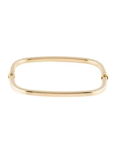 Pre-owned Bracelet 14k Squared Bangle , 6.25" In Multi