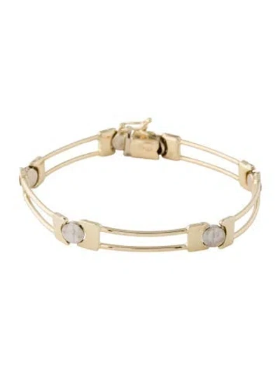 Pre-owned Bracelet 14k Studded Link , 6.75" In Multi