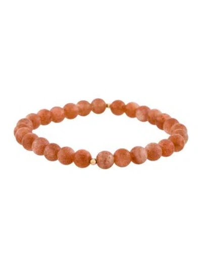 Pre-owned Bracelet 14k Sunstone Bead , 6.25" In Multi