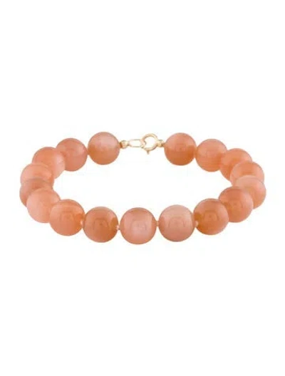 Pre-owned Bracelet 14k Sunstone Bead , 6.5" In Multi