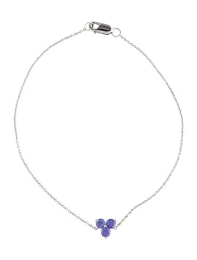 Pre-owned Bracelet 14k Tanzanite Station , 7" In Multi