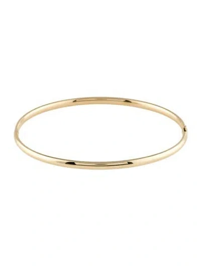 Pre-owned Bracelet 14k Textured Bangle , 7.25" In Multi