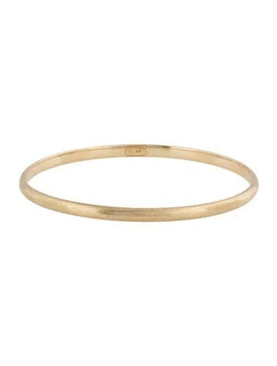 Pre-owned Bracelet 14k Textured Bangle , 7.75" In Multi