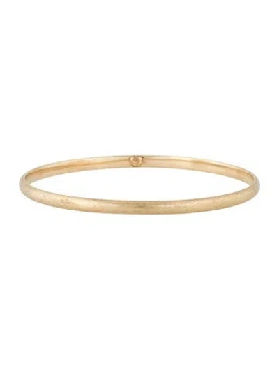 Pre-owned Bracelet 14k Textured Bangle , 7.75" In Multi
