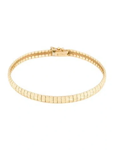 Pre-owned Bracelet 14k Textured , 6.75" In Multi