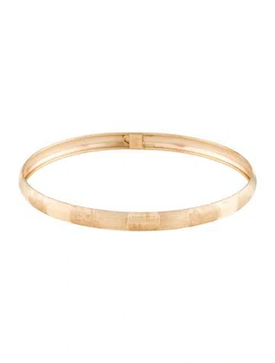 Pre-owned Bracelet 14k Textured Finish Bangle , 7.5" In Multi