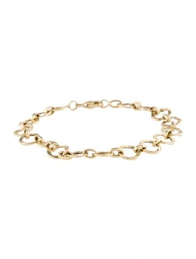 Pre-owned Bracelet 14k Textured Link , 6.75" In Multi