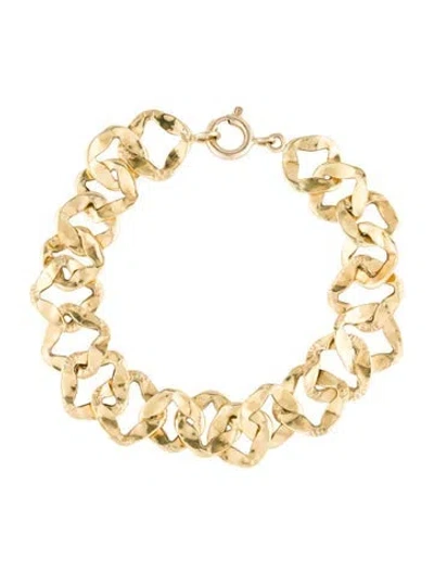 Pre-owned Bracelet 14k Textured Link , 8.25" In Multi
