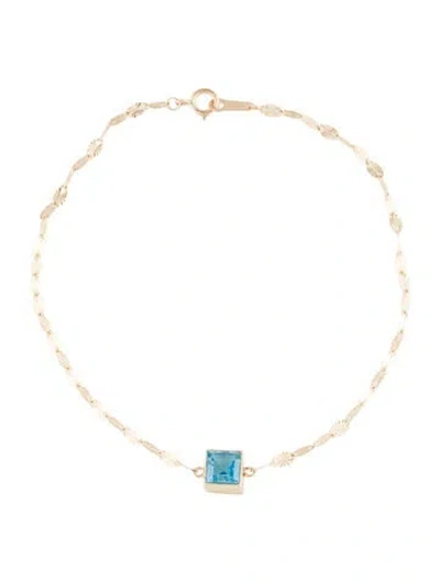 Pre-owned Bracelet 14k Topaz Link , 7" In Multi