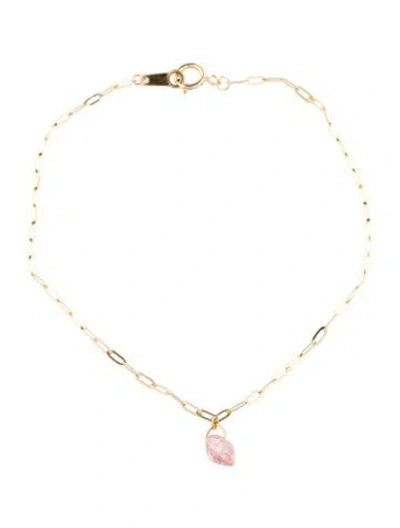 Pre-owned Bracelet 14k Tourmaline Charm , 6.5" In Multi