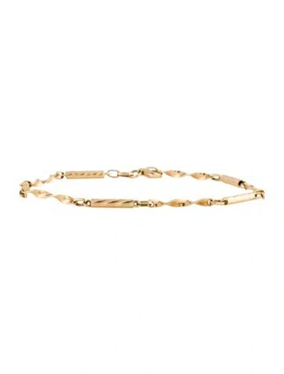 Pre-owned Bracelet 14k Twist Link , 8.25" In Multi