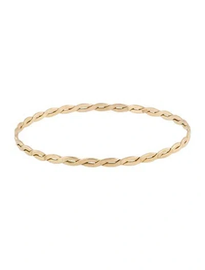 Pre-owned Bracelet 14k Twisted Bangle, 7.75" In Multi