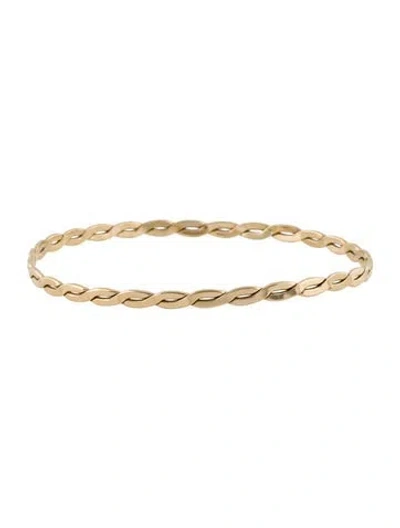 Pre-owned Bracelet 14k Twisted Bangle , 7.75" In Multi