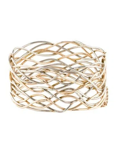 Pre-owned Bracelet 14k Two-tone , 7.25" In Multi