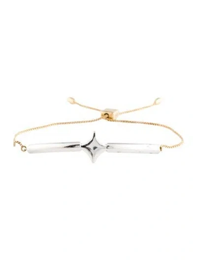 Pre-owned Bracelet 14k Two-tone Star , 10.25" In Multi